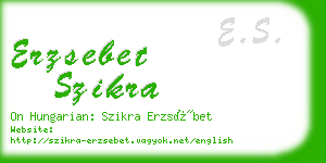 erzsebet szikra business card